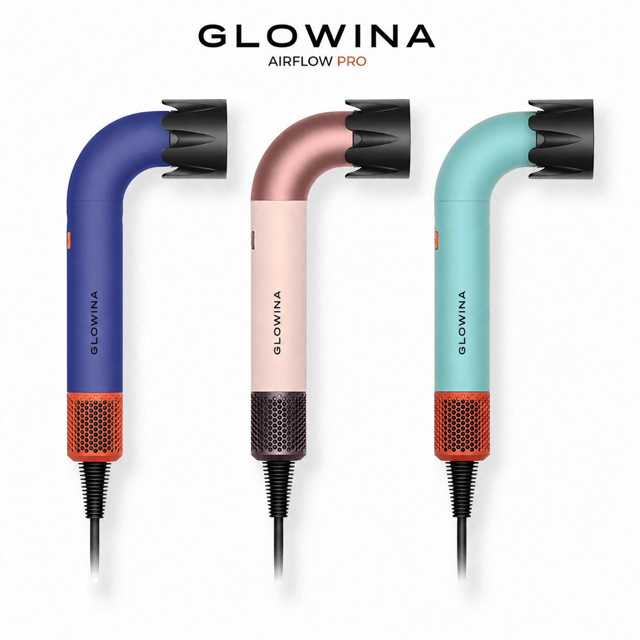 Glowina AirFlow Pro | Premium Haartrockner mit Präzisionsaufsatz