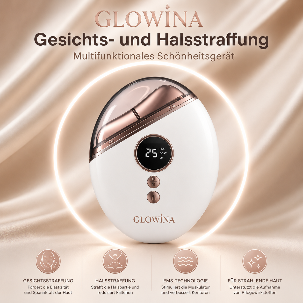 Glowina EMS Gesichts Massagegerät