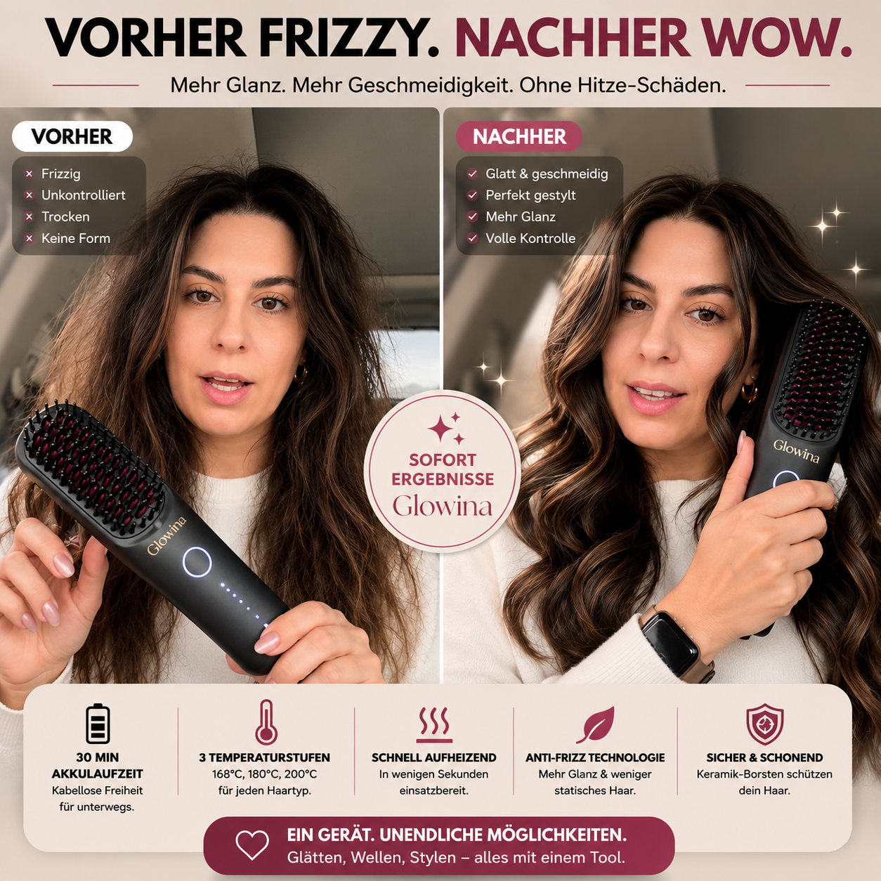 GLOWINA TO GO HAARSTYLER