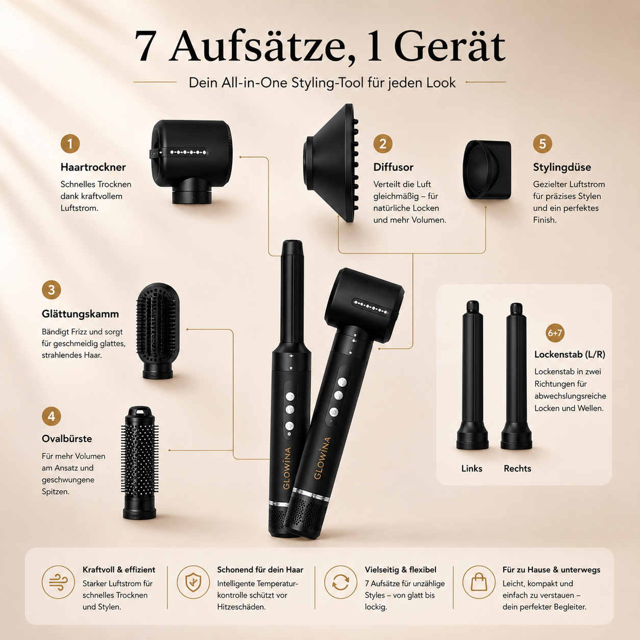 Glowina 7-IN-1 HAIR STYLER