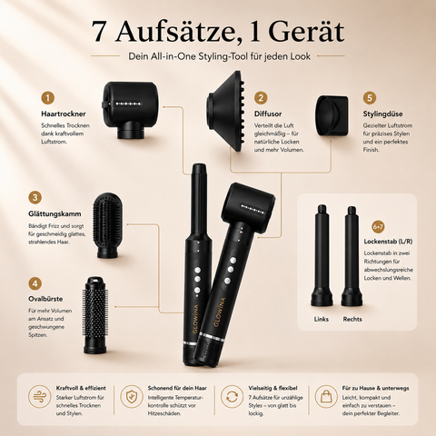 Glowina 7 IN 1 HAARSTYLER