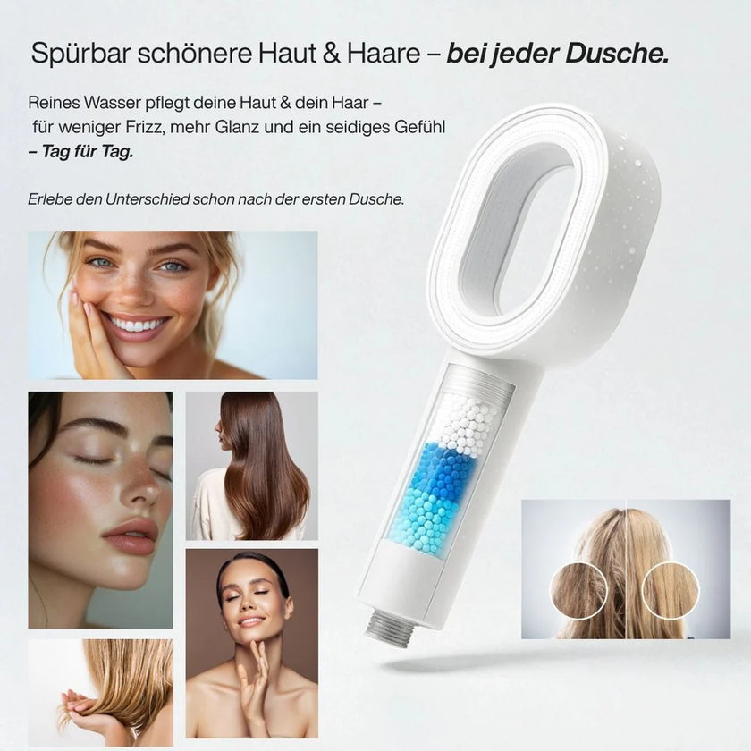 Glowina - Premium Filter Duschkopf mit Massage Aufsatz