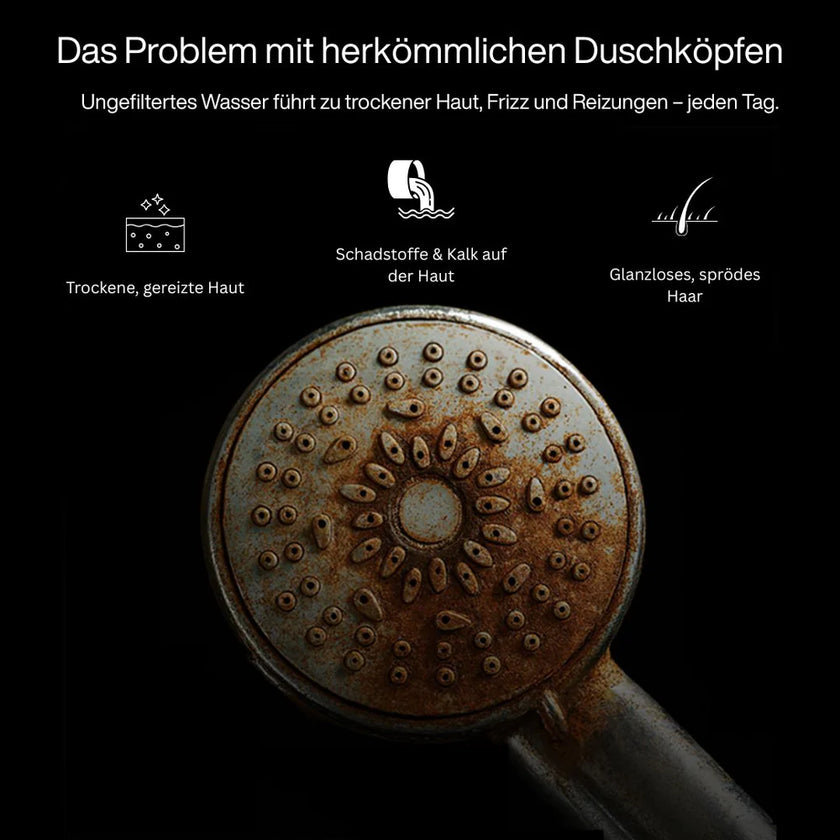 Glowina - Premium Filter Duschkopf mit Massage Aufsatz